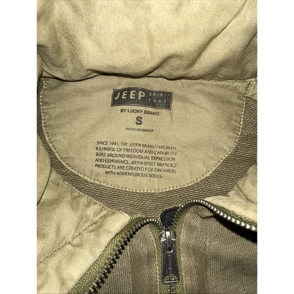 Jeep Spirit Zip Hooded Jacket Small Full Zip, Large Logo Stitching (2U-12) - Picture 4 of 11